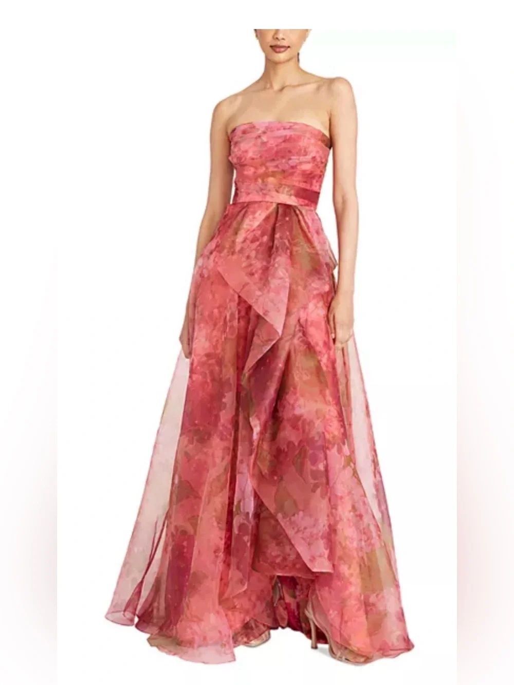 Theia Fahreta Floral Strapless Gown Size 8 NEW with tag - Picture 5 of 12